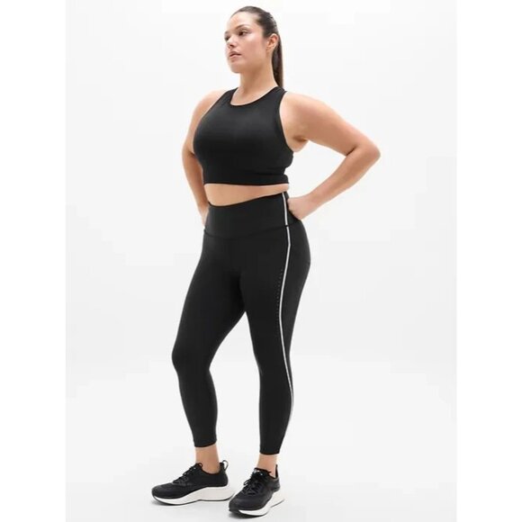 New Athleta S Momentum Seamless Flex Ultra Crop Tank Black Small - Picture 4 of 8